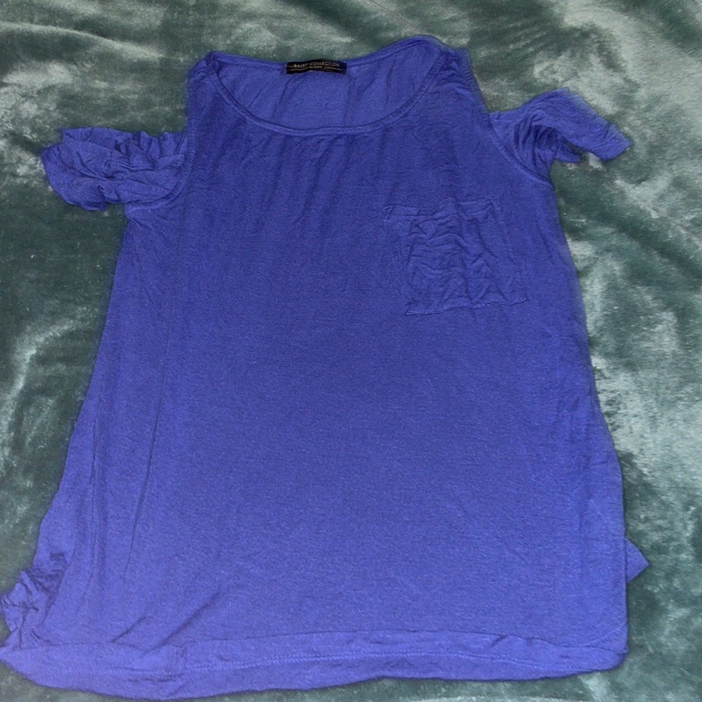 off the shoulder dark blue tank